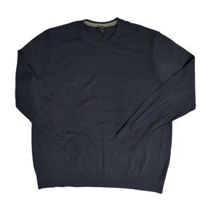 Express Men's Lightweight Crew Neck Regular Fit Sweater - Navy